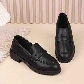 Mocasines clásicos de talla grande para mujer, planos casuales y cómodos para la oficina/ir y venir, adecuados para el trabajo, fiestas y reuniones