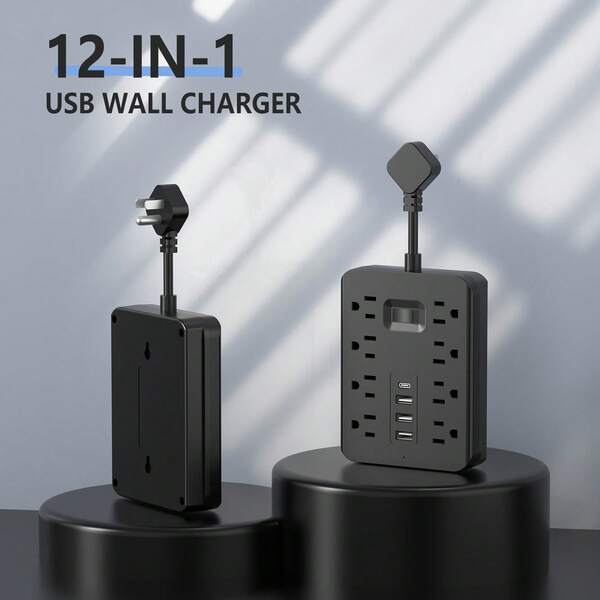 Xiao M I 12 In 1 Multi-Functional Usb Plug Mobile Phone Charging Multi Hole Household With Cable Plug Board Dormitory Compact Plug