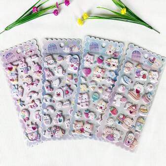 New Thickened Cute Pet High Bubble Stickers Cartoon 3D Foam Sticker Painting DIY Sticker Decoration For Children