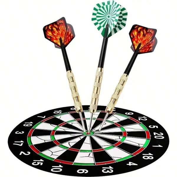 6 piezas de dardos profesionales con punta de metal - Dardos de metal duraderos, mejoran la precisión, adecuados para entrenamiento y competición