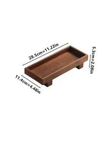 1 khay đựng đồ trang sức bằng gỗ óc chó cổ điển, khay đựng mỹ phẩm để bàn vuông cao cấp, khay đựng đồ để bàn bằng gỗ nguyên khối kiểu Trung Quốc, khay đựng chìa khóa tủ lối vào, giá trưng bày nước hoa, thích hợp cho tủ lối vào, phòng khách, bàn trang điểm - màu nâu - Xem 11