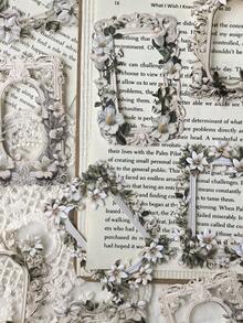 10pcs/Pack Hollow Embossed Vintage Floral Border DIY Scrapbooking Decorative Materials