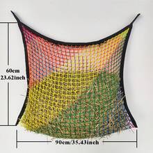 1 件装彩色干草网，适用于马和山羊 - 慢速喂食器，大开口设计，易于填充，尼龙喂食袋