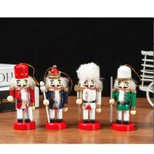 2025新款圣诞节胡桃夹子吊坠4件套，创意士兵木偶装饰，白色胡桃夹子雕像，胡桃夹子士兵树饰，适合节日派对、圣诞礼物、家居圣诞装饰