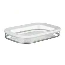 1pc Transparent Rectangular Food Storage Box With Drainage Tray, 1/2/3 Layers, Suitable For Storing Bacon, Cheese, Meat, Ideal For Fridge Organization, Kitchen Storage, Food Container, Kitchen Accessory, Great For Valentine's Day And New Year - White - View 16