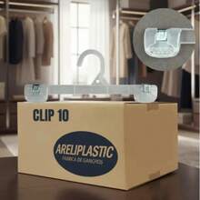 Gancho Clip 10 para Ropa // Gancho para ropa // pantalones - faldas // Gancho Clip 10 para Ropa | Ganchos Resistentes y Duraderos de Alta Calidad | Ideales para Tiendas, Negocios o Uso Doméstico | Diseño con Pinzas Firmes que Sujetan la Prenda sin Dañarla | Perfectos para Exhibir Pantalones, Faldas, Blusas o Ropa Juvenil | Material Transparente, Ligero y Reutilizable que Brinda Organización, Estilo y Practicidad en Cada Espacio - transparente - Ver 7