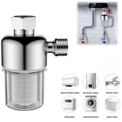 Filtro de Agua Reutilizable de Acero Inoxidable, Filtro de Sedimentos Giratorio para Calentador de Agua, Lavadora, Lavavajillas, Grifo de Ducha