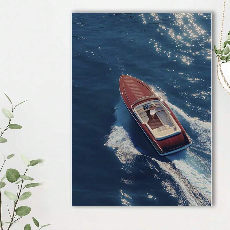 Framed Yacht Print, Photography Prints, Coastal Print, Boat Print, Old Money, Yacht Club, Fine Art Print, Museum Quality Photo Art Print . Idea Gift For New Year, Thanksgiving Day, Christmas, For Room Decor, Kitchen Decor, Living Room Painting, Halloween Decor, Bathroom Decor, Home Decor, Wall Decor, Bedroom Decor. - In ngẫu nhiên - Xem 1