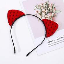 1pc Solid Color Cute Elegant Chic Polyester Fiber Party/Street Vintage Rabbit Ears Headband,Suitable For All Seasons Including Easter Halloween