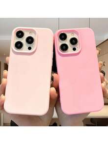 Ốp lưng điện thoại TPU màu trơn mờ thời trang 2 chiếc màu hồng đậm + hồng nhạt, chống sốc toàn thân, tương thích với iPhone 16, 15, 14, 13, 12, 11 Pro Max, chống nước, chống rơi, chống trầy xước, quà tặng mùa xuân, sinh nhật, kỷ niệm, tiệc tùng. - Nhiều màu - Xem 12