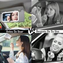 Espejo de Vanidad para Auto, Espejo para Carro con de brillo ajustable, Espejo De Visera Recargable por, 48 Lmpara y 3 Modos de Luz, Regalo para Damas, Para Auto, Camiones - inicial - Ver 5