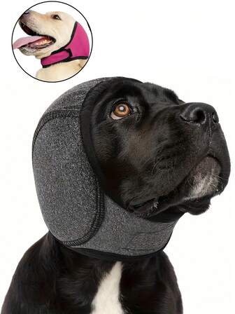 1pc Noise-Canceling Dog Earmuffs, Dog Hat - Adjustable Hearing Protection Earmuffs With Soft Ear Pads, Ideal For Swimming, Traveling, Fireworks, Thunderstorms, Polyester Material, Designed For Hearing Safety, Dog Ear Protection, Comfortable Fit, Outdoor Enthusiasts, Noise Prevention, Dog Accessories