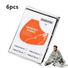 3Pcs Emergency Blanket Outdoor Survival Rescue First Aid Foil Thermal Blanket Hypothermia Windproof Multi-Use For Explore Camping 2 Types Of Packaging Are Randomly Shipped - Silver - View 14