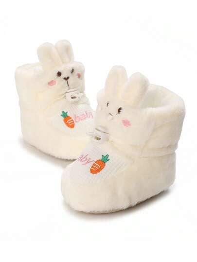 Süße Cartoon Warm Schneestiefel für Kleinkind Jungen & Mädchen, Weiche Sohle Warm Vorläufer Stiefel für Neugeborene, Winter