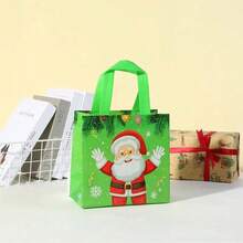 4PCS Christmas Candy Tote Bags Gift  Packaging Reusable Non-Woven  Party K Ids Favors Christmas Wrapping Bags
