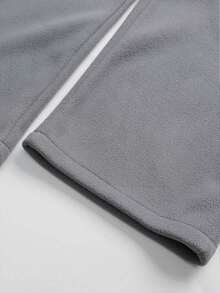 1pc Men's Boyfriend Style Outdoor Running Cycling Hiking Thermal Lined Thermal Pants, Plus Size, Autumn/Winter - Dark Grey - View 5