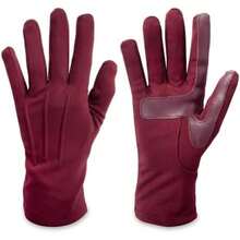 Isotoner Women's Cold Weather Stretch Gloves With Warm Fleece Lining(One Size Plum) - Type1 - 查看 6