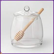 18.5 Fl Oz 3pc Honey Pot Glass Food Storage Container - ™: Dishwasher-, Autumn Shapes