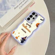 Halloween  Case for  17 17 Pro 17 Air 17 Pro Max 16 Pro Max 16e 15 Plus 14 13 12 11 XS Max XR X Lightweight Shockproof Anti-Yellow Cute Pumpkin Cat Design