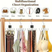 1pc 360° Rotatable Belt Hanger Belt Holder For Closet Belt Organizer Space-Saving & Multi-Functional Closet Organizer For Belts, Bras, Ties, Scarves, Tank Tops & Wallets – Ultimate Accessory Storage Solution,Suitable For Wardrobe, Bathroom, Kitchen Storage, Gender Reveal Party, Perfect For Birthdays, Weddings, Parties, The Perfect Gift For Colleagues, Friends, And Family, Back To School.Clothes Hanger, Bedroom Storage, Storage Accessories