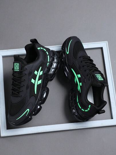 Giày thể thao cổ thấp nam, giày chạy bộ thường ngày, giày đi bộ, giày dép màu xanh ombre thời trang, giày tennis, giày đường phố.