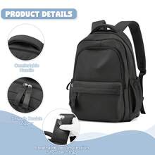 Ritter College Schulrucksack für Herren Damen 15,6 Zoll Laptop Rucksack Diebstahlschutz Reise Tagesrucksack Groß Grundschule Mittlere Schule Oberschule Büchertaschen für Teenager Mädchen Jungen Studenten - Mittel, Lässig Rucksäcke für Jungen und Mädchen, Laptop Rucksäcke