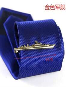 1入金色個性化朋克風領帶夾，多種選擇適合男士晚會 - 金黃色 - 查看 51