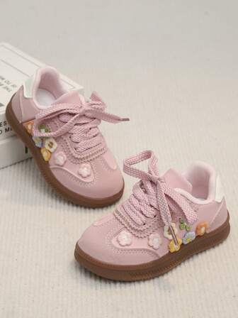 New Baby Anti-Slip Wear-Resistant Flat Embroidered Casual Sneakers