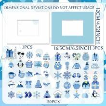 LaVenty Christmas Snowflake Picture Frame Craft Kit Snowman Frozen Penguin DIY Stickers For Winter Wonderland Party Supplies Favor Home Classroom Game Activities - 彩色 - 查看 4