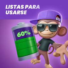 Monkey Soul Cargador de Batería Recargable AA y AAA, con Entrada USB-C, Indicadores Led, Pack 4 AA y 4 AAA Pila Recargable Alta Calidad - Tipo de Enchufe A Japonés (100V) - Ver 2