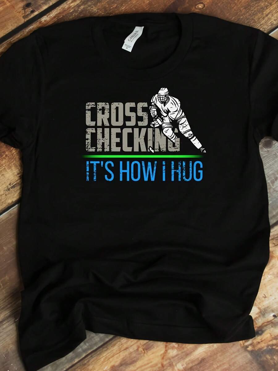 Cross Checking T-Shirt - It's How I Funny Ice Hockey Player Shirt - 款式13 - 查看 1