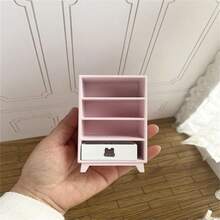 Puppenhaus Ornament, 1:12 Kaninchen Einzelbett, Kaninchen Bett, Kleiderschrank, Aufbewahrungsschrank, Mehrstöckiger Aufbewahrungsschrank, 12 Minuten Möbel Modell, Ob11 Puppenhaus Mini Ornament, Simulierte Villa Haus Männlich und Weiblich Holzmöbel, Geburtstagsgeschenk, Weihnachtsgeschenk, Miniatur Essen und Spielszene Kleinartikel Ornament, Mädchen Geburtstagsgeschenk, Heimdekoration