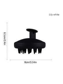 1pc Silicone Hair Washing Brush, Scalp Massage Shampoo Brush, Hair Scalp Cleaning Brush - Multicolor - View 20
