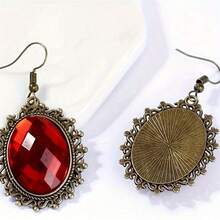 New Lace Necklace, Rose Flower Gemstone Pendant, Sweater Chain, Women Bracelet, Earrings Accessory Set - Multicolor - View 3