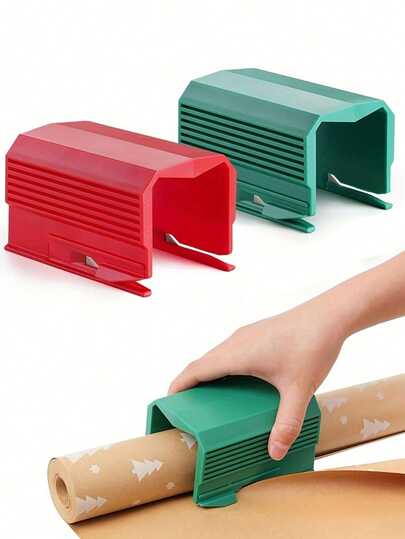 1 pieza Cortador de papel de regalo, herramienta de corte para fiestas, juego de herramientas de corte de papel deslizante, suministros de corte y empaque de manualidades, papel de envolver regalos para cumpleaños, Halloween, Navidad, fiestas de cumpleaños