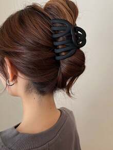 3 pezzi/1 pezzo Fermagli per capelli in plastica da donna da 9 cm, colori nero, cachi, marrone, eleganti e semplici di alta qualità, adatti per uso quotidiano, cfesta, party, pendolarismo, spiaggia, acconciature come coda di cavallo, chignon, lavaggio del viso, trucco, accessori eleganti per capelli, accessori invernali per capelli