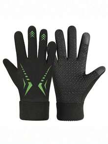 1pc New Windproof Waterproof Warm Motorcycle Winter Riding Gear Cycling Full Finger Touchscreen Gloves For Men - Multicolor - View 16