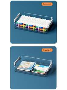 1 صندوق تخزين للألغاز، صندوق تصنيف قطع بناء صغيرة للأطفال، صندوق تنظيم ألغاز شفاف كبير السعة مقاوم للغبار، صندوق ألعاب محكم الإغلاق بمشبك، صندوق تخزين كوميكس وفرش على المكتب، مناسب لتخزين ألعاب الأطفال والكوميكس والهواتف المحمولة وتنظيمها