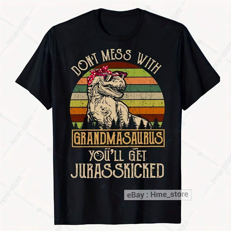 Grandma Saurus T Shirt Funny Grandma T-Rex Dinosaur Grandma Dragon T Shirt Gift - - 款式21 - 查看 1
