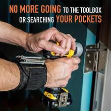 1Pc Super Strong Magnetic Wristband Tool Organizer - Durable 1680D Oxford Fabric Strap, Holds Screws/Nails/Drill Bits, Unisex DIY Tool For Enthusiasts/Carpenters, Perfect Gift For Dads/Grandpas, Essential Garage/Workshop Accessory