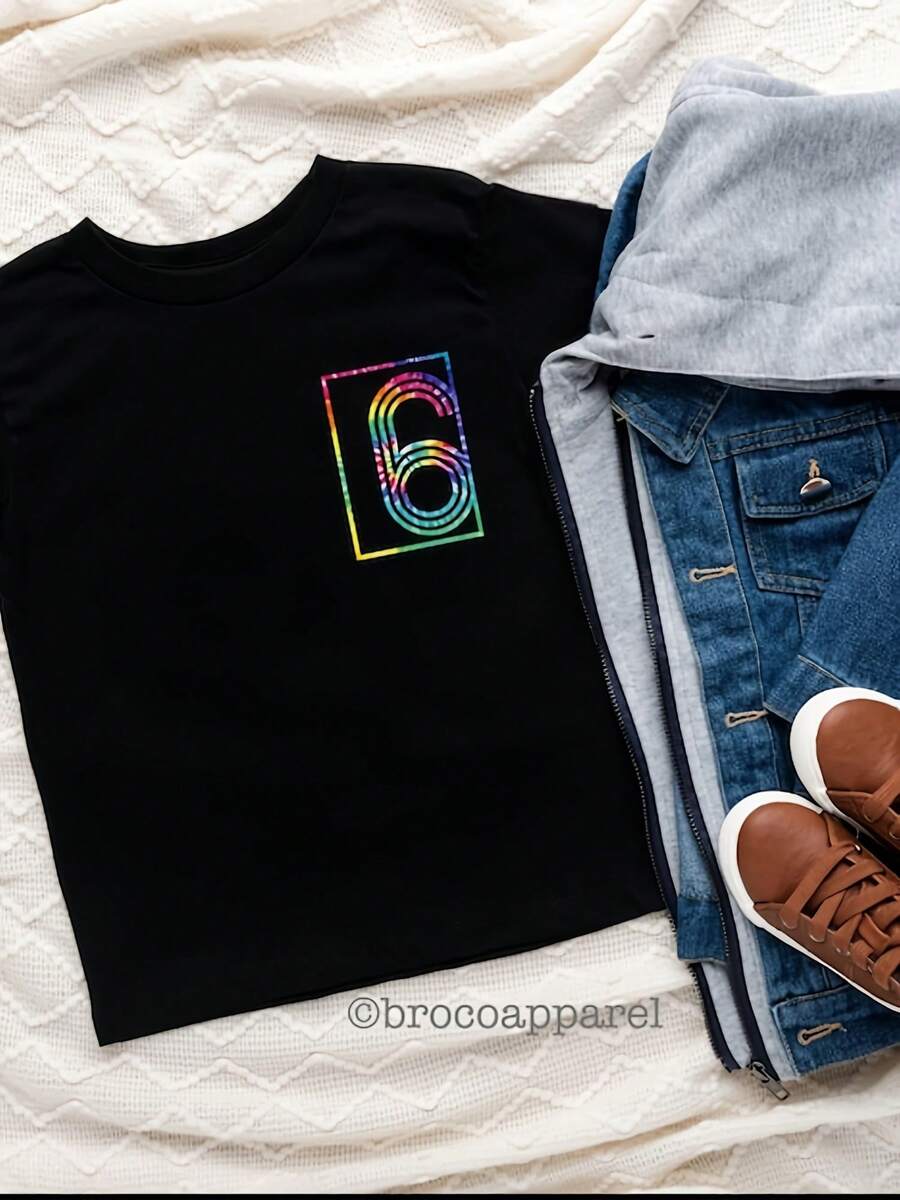 6th Birthday Shirt - Boys 6th Birthday - Tie Dye Birthday - Birthday Boy Shirt - 6 Birthday Shirt - 款式4 - 查看 1