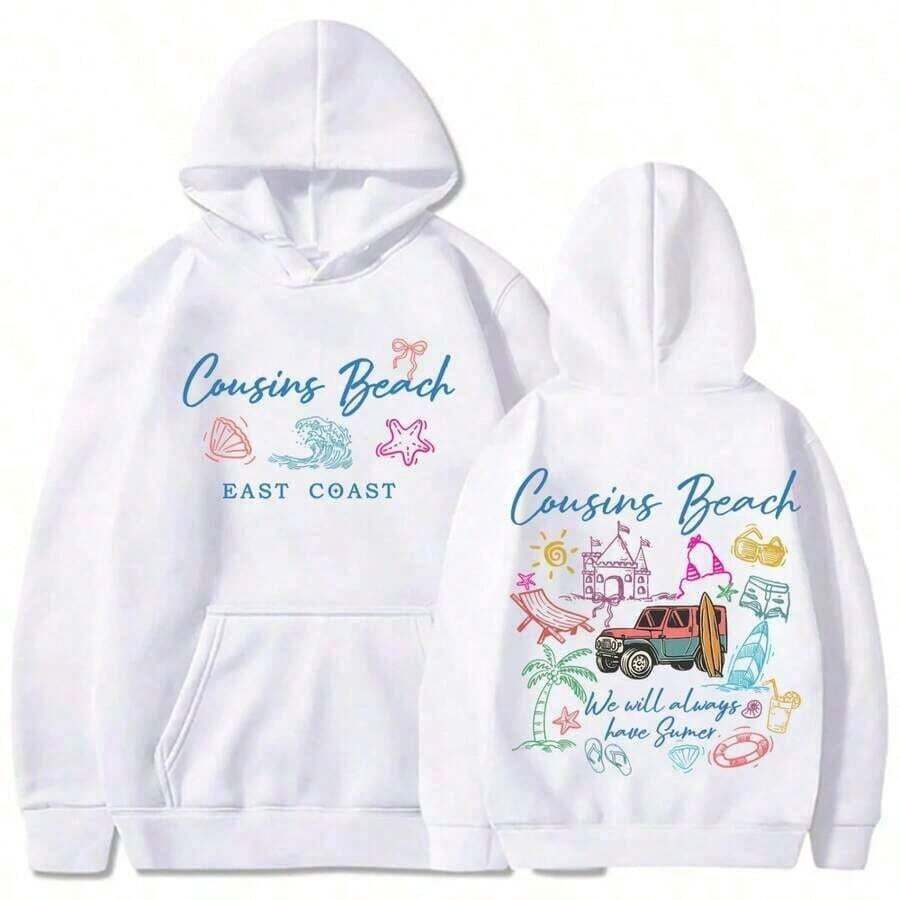 1PCSThe Summer I Turned Pretty Sweatshirt Conrad Belly Jeremiah Harajuku Men's Hoodie TopCasual Hoodie Multiple Occasions Comfortable Cotton Long Sleeve Autumn Women's Clothingideal Para Amigos Warm Winter Hoodie For Christmas - 白色 - 查看 1