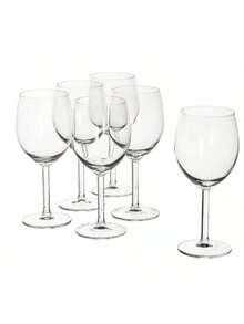 6-Pack Tall Glasses For White And Red Wine, Large Capacity, Narrow-Neck Goblets, Clear, Lead-Free Glass, Wine Glass Set, Thin Rim, Easy Decanting, Long Stem Design, Stable Base, Shatter-Resistant, Heat-Resistant, Machine Washable, Perfect For Restaurants, Bars, Parties, Weddings, Wine Tastings, Champagne Alternatives, Multi-Purpose Cold Drink Cups, Gift Box, Ideal For Gift Giving - Transparent - View 6