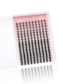 160 Stücke 3D Ahornblatt-Effekt Lockige Falsche Wimpern, Neue Geflügelte Katzenaugen Wimpern, 9-16mm Einzelne Wimpernbüschel, Natürliches Aussehen & Extra Dick & Intelligent & Super Weich & Ultra Leicht Wiederverwendbares Wimpernverlängerungs-Set, Geeignet für Anfänger, Alltag, Hochzeit, Date, Party, Musikfestival, Halloween