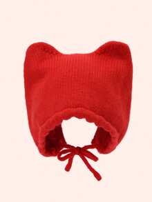 1pc Baby Hat, Autumn/Winter Knitted Beanie For Toddler Boys And Girls, Ear Protection, Infant Warm Cap - Multicolor - View 11