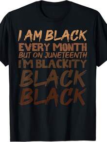 I Am Black Every Month Juneteenth Blackity Men Women Kids T-Shirt - 款式30 - 查看 1