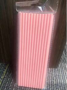 25/100 قطعة من قش الورق القابل للتخلص منه اللون الوردي النقي، بحجم 6*197 مم | أكثر ملاءمة لحفلات الزفاف وحفلات الخطوبة وعيد الحب وديكور القهوة/العصير ، قش للزفاف/ديكورات عيد الميلاد - وردي - مشاهدة 11