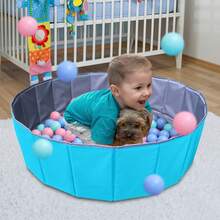 1个可折叠儿童球池，室内/室外婴幼儿游戏围栏，男女宝宝玩具屋球池游戏，易于收纳，户外游戏围栏（不含球）