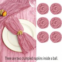 6 paquetes de servilletas de gasa de 20"X20" color verde salvia, servilletas de gasa rústicas a granel para decoración de mesa de cena para boda, despedida de soltera, baby shower y fiestas