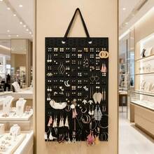 300对耳环收纳盒，网状首饰收纳展示架，节省空间的毛毡展示架，适用于卧室、书桌、梳妆台和宿舍 - 时尚壁挂式首饰收纳架，完美收纳耳环、项链、手镯和戒指 - 圣诞节、感恩节、新年和情人节的理想礼物 - 设计紧凑，使用方便，是家居装饰和收纳的完美之选，夏季流行女装，用这款优雅的首饰架提升您的空间格调 - 彩色 - 查看 12